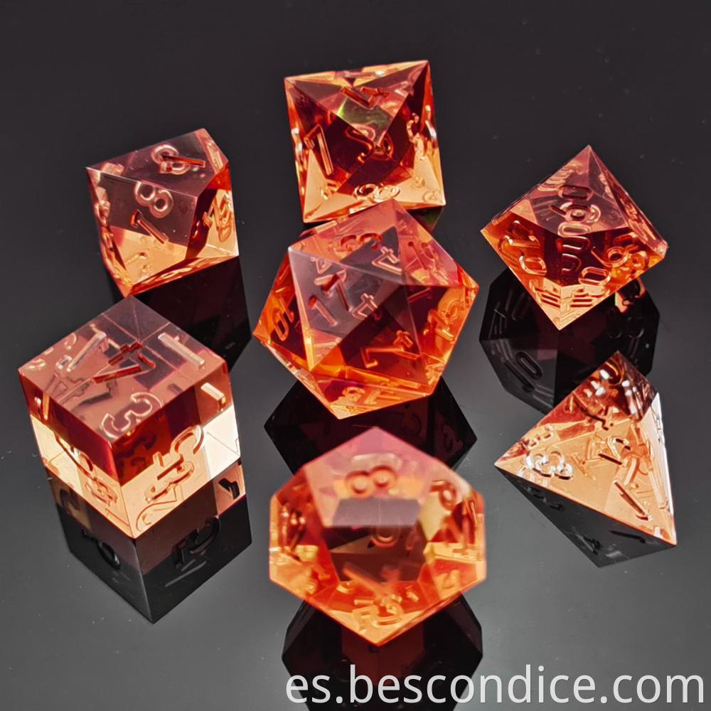 Colorful Crystal Handmade Poyhedral Dice 7